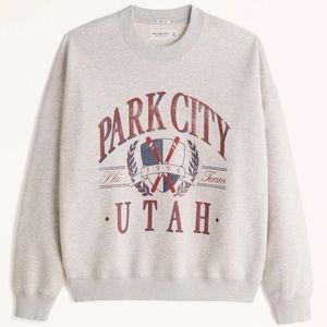 NWT Abercrombie and Fitch Park City Utah Ski Crewneck Sweatshirt